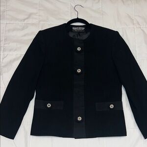 Herbert Grossman Black Blazer with Embellished Button